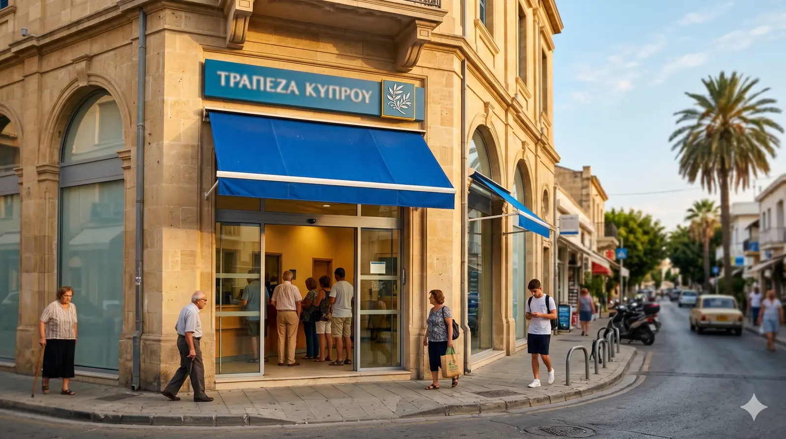 Bank building in Limassol, Cyprus