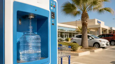 Water refill dispenser with 18-litre container in Cyprus